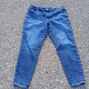 American Eagle Curvy Jegging Jeans Womens 14 Short Blue Next Level Stretch Denim